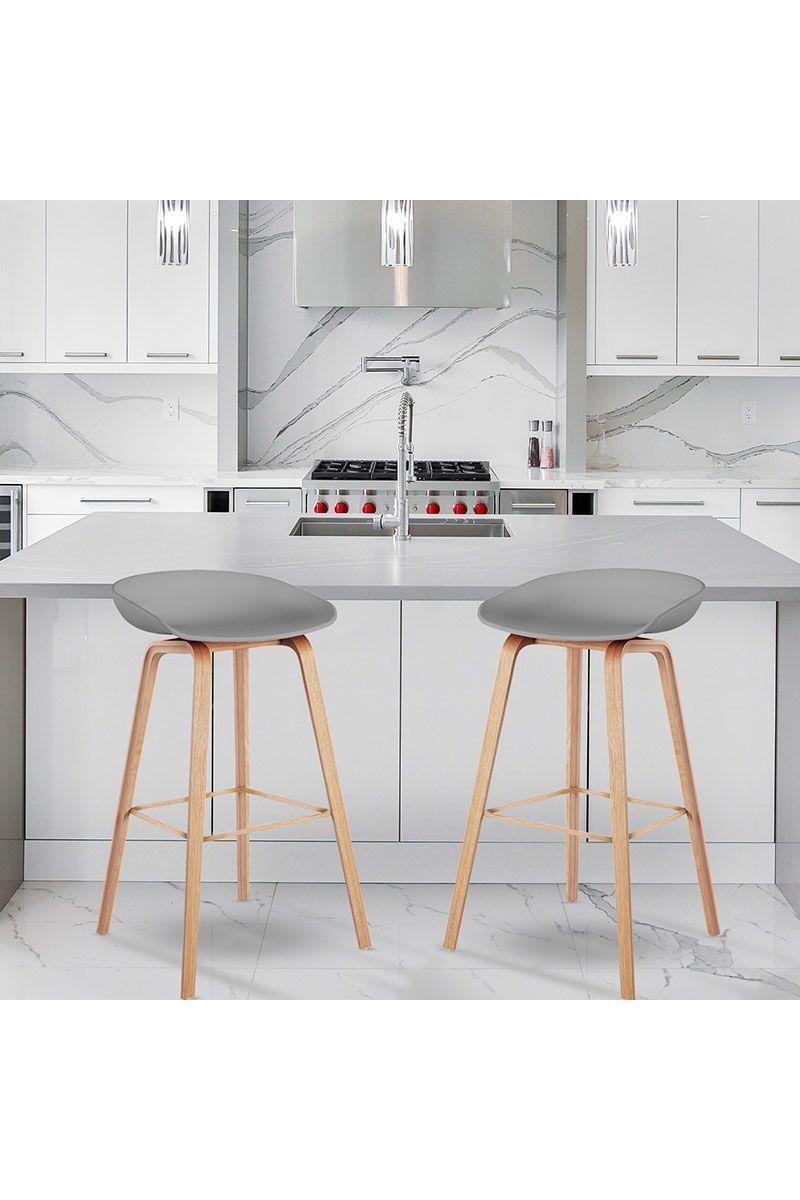 Pack 2 Pisos Bar Taburete Estilo Nórdico-5