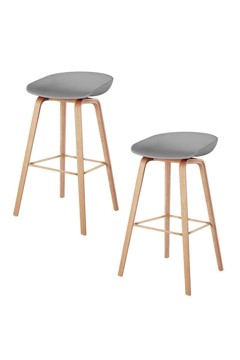 Pack 2 Pisos Bar Taburete Estilo Nórdico-0