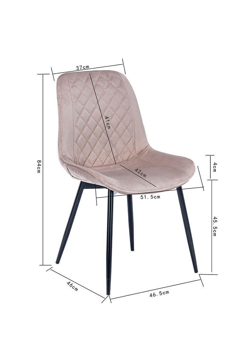 Pack 2 Sillas de Comedor de Terciopelo Gris-2