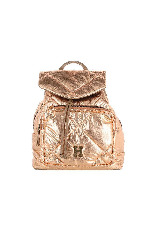 Mochila Quilted Dorada Humana-0