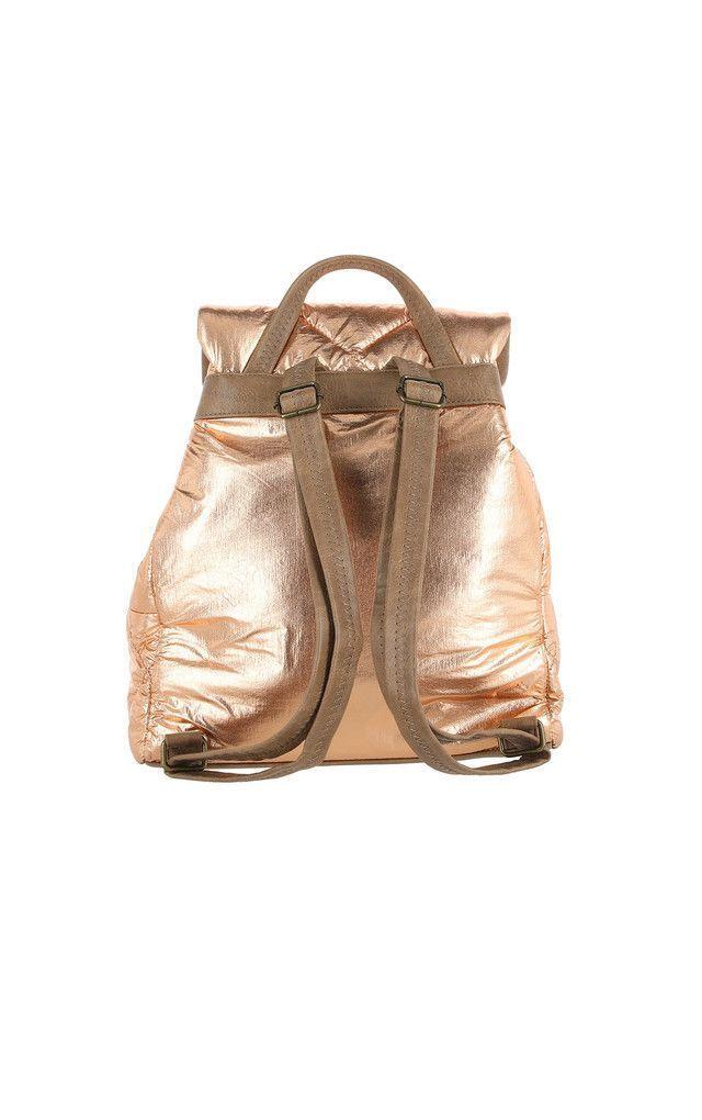 Mochila Quilted Dorada Humana-1