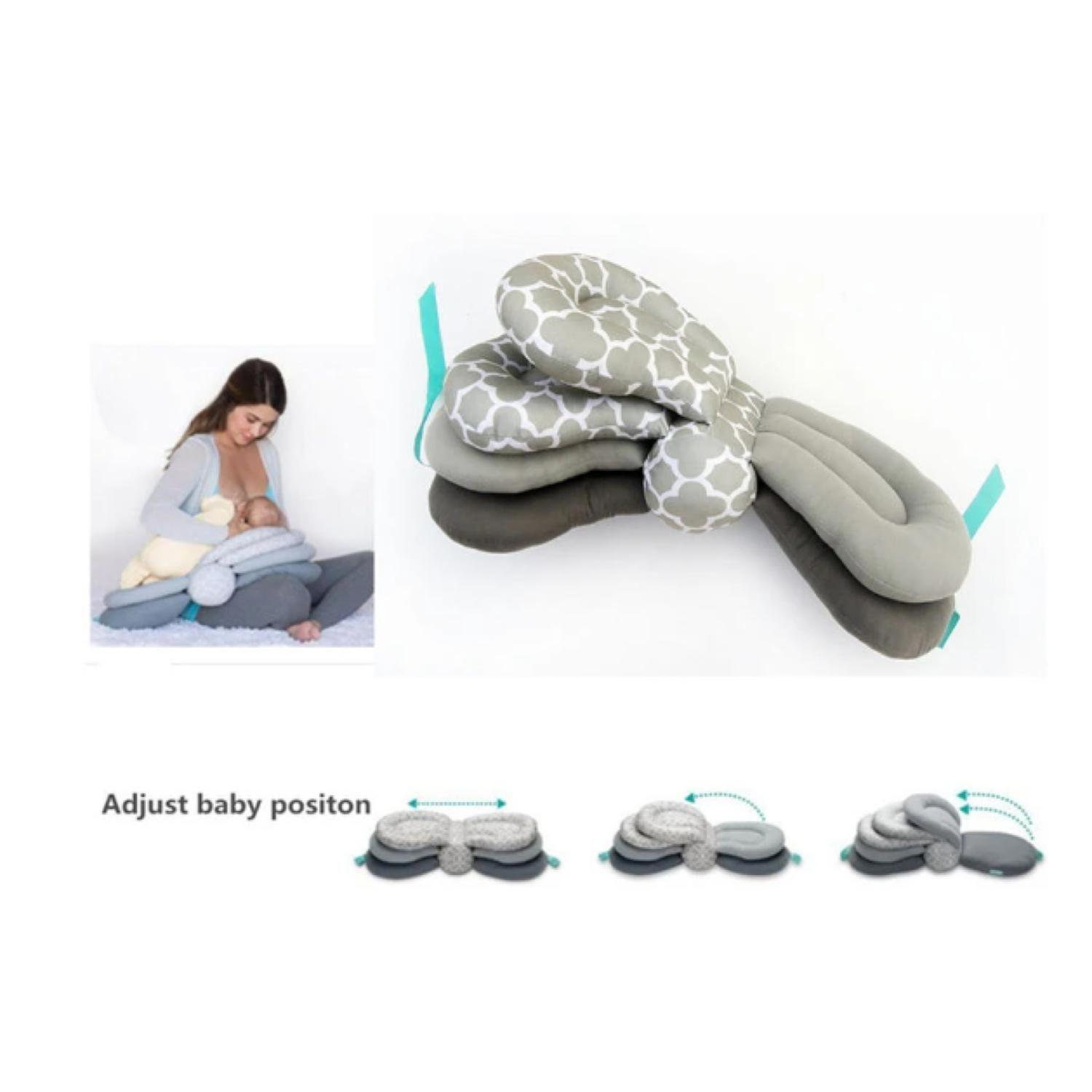 Almohada Cojin Para Lactancia Amamantar Bebe Verde-3