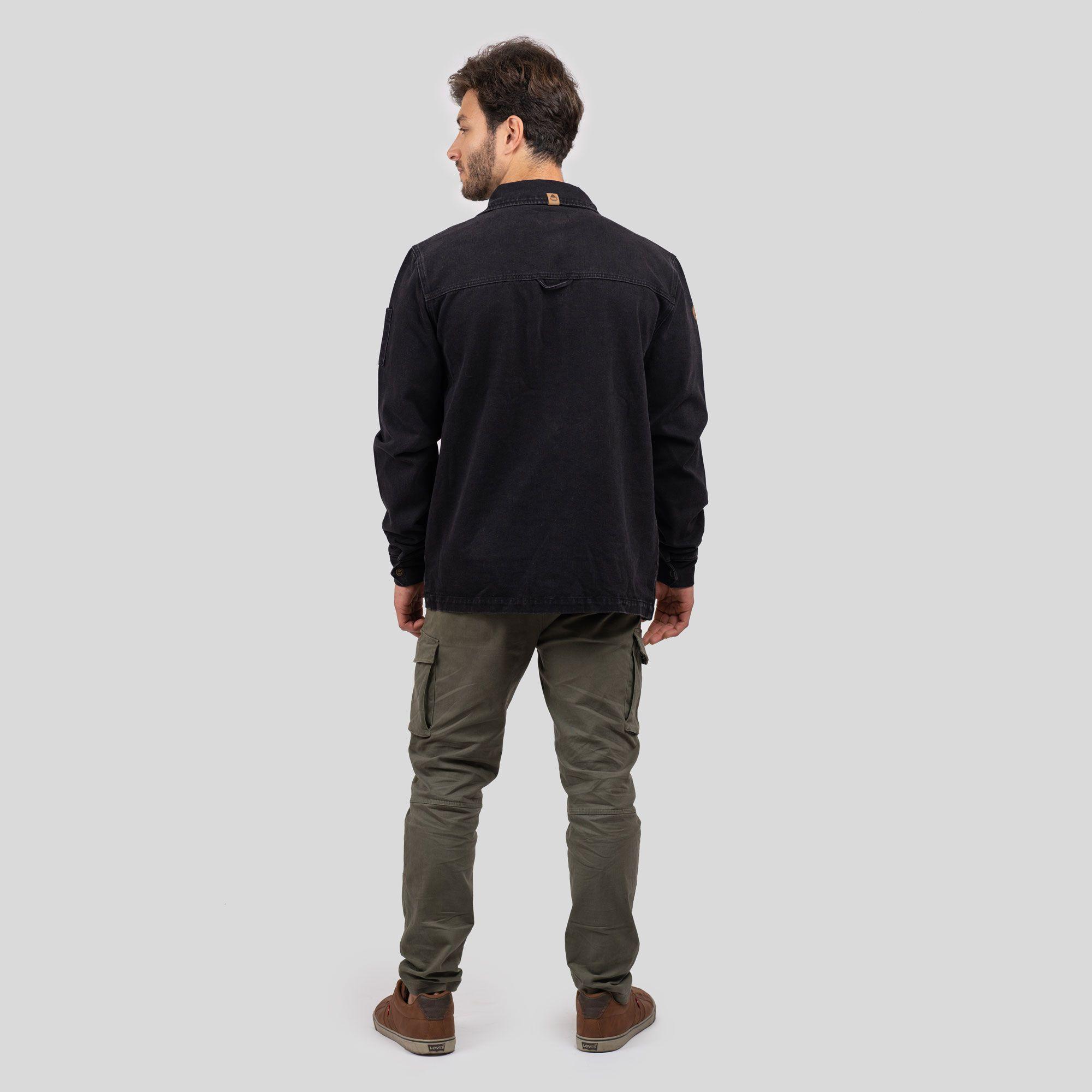 Chaqueta Denim Harbut Hombre Black Gnomo-2