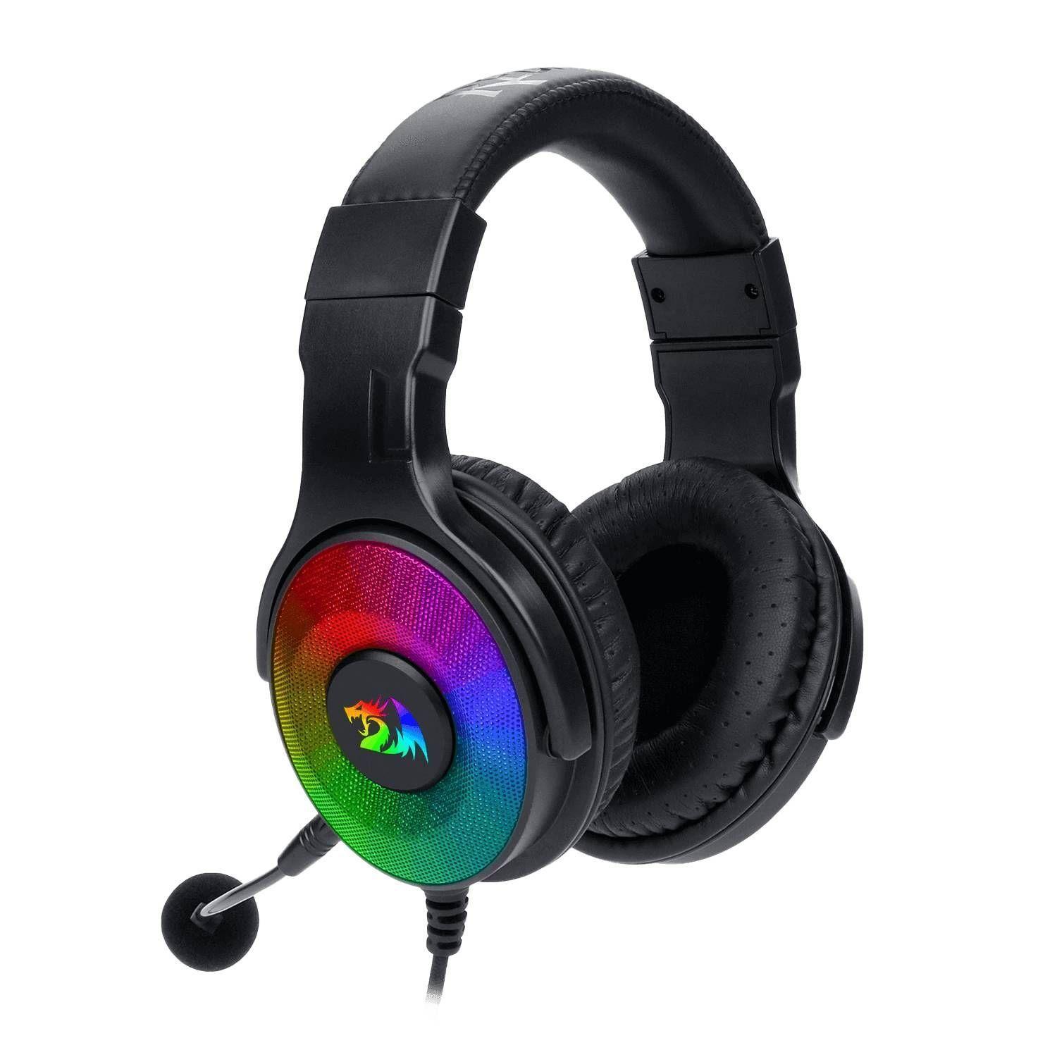 Audífonos Redragon Pandora H350, Sonido Virtual 7.1, Over-Ear, Retroiluminación RGB, Negro-2