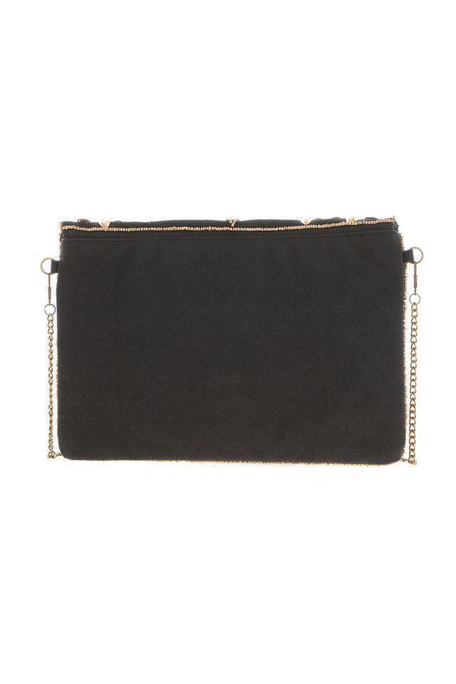 Cartera Fiesta Negra Pétalos Humana-1