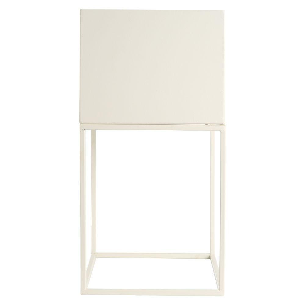 MACETERO METAL BLANCO 28X28X55-2