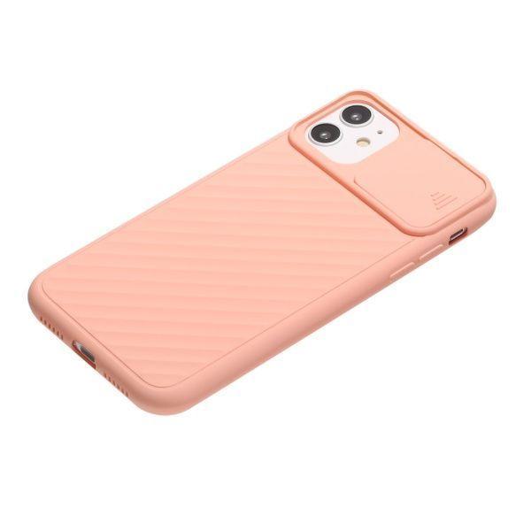 Carcasa Silicona Protector Cam Rosa Para IPhone 12 PRO-1