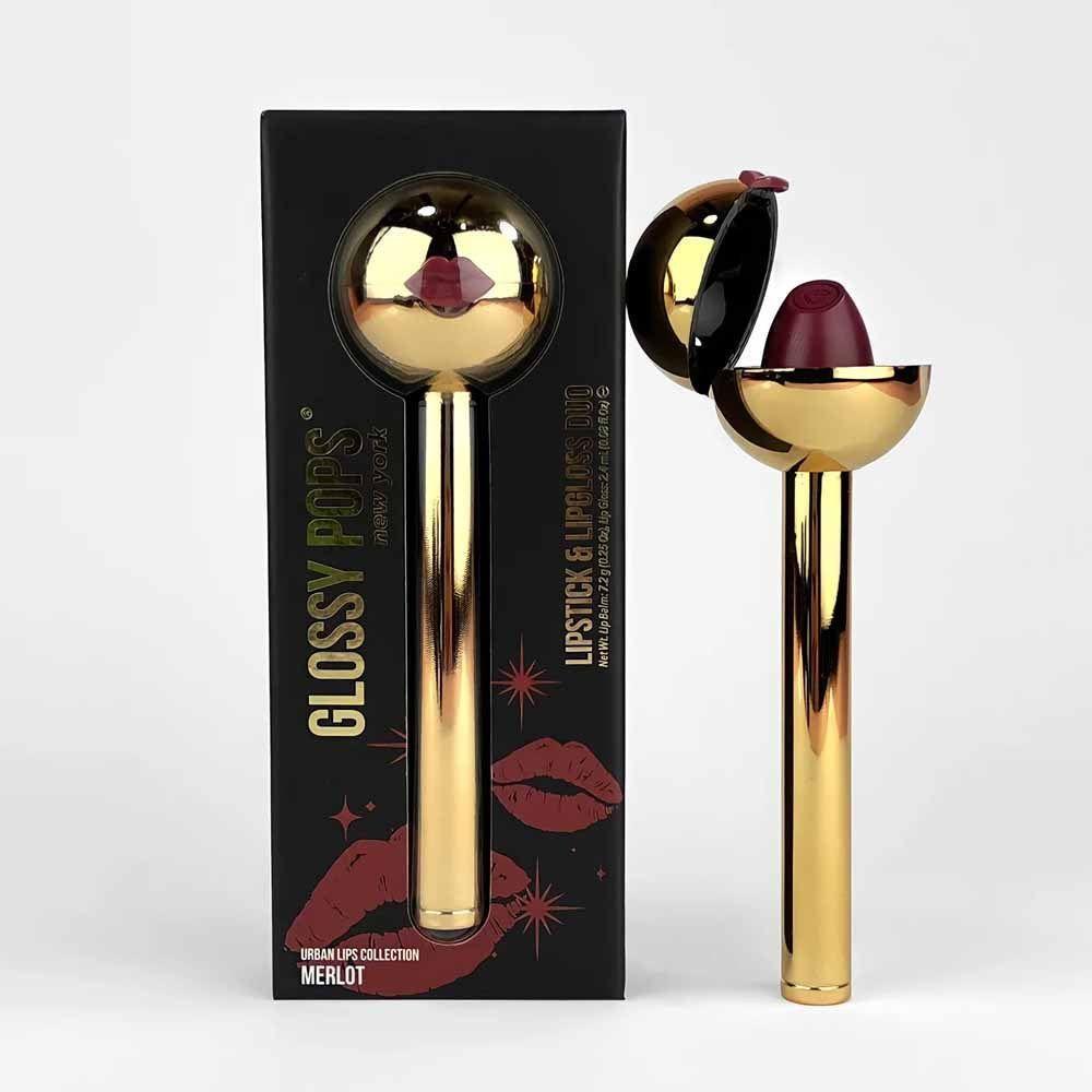 Duo Labial y Brillo 2 en 1 Merlot-2