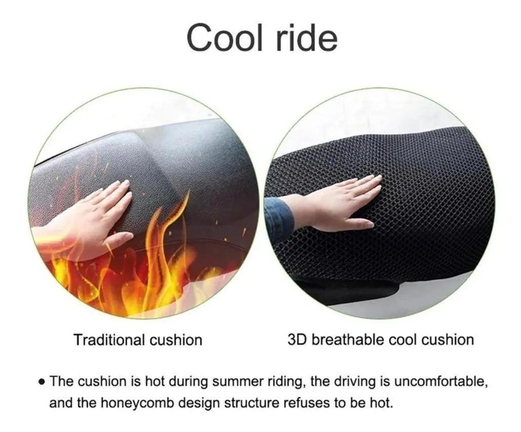 Funda Cubre Asiento Moto Bicimoto Malla Protector Solar.          (XXL)-6