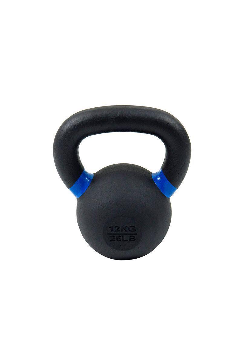 Kettlebell de Hierro Fundido 12 Kg Negro-0