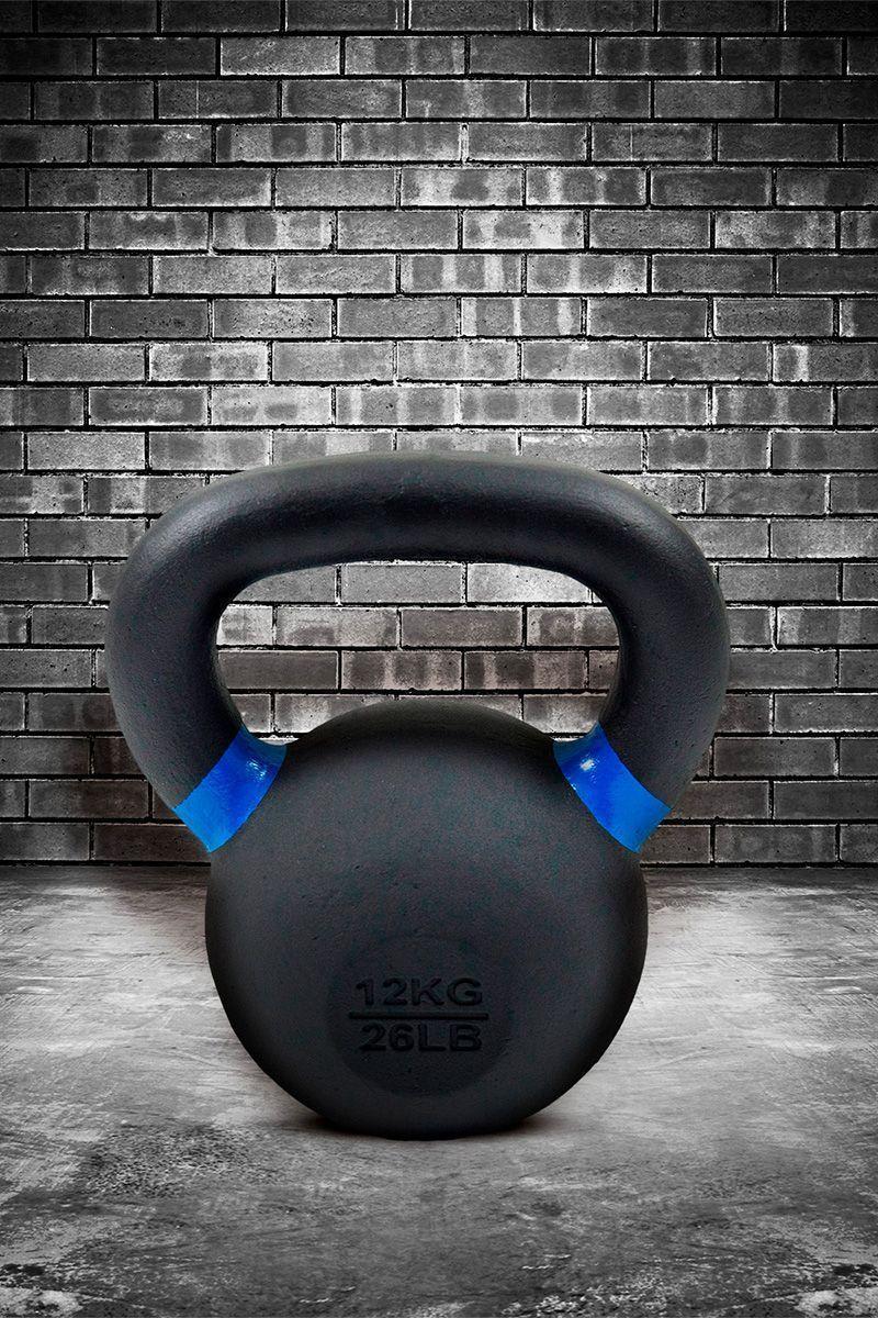 Kettlebell de Hierro Fundido 12 Kg Negro-5