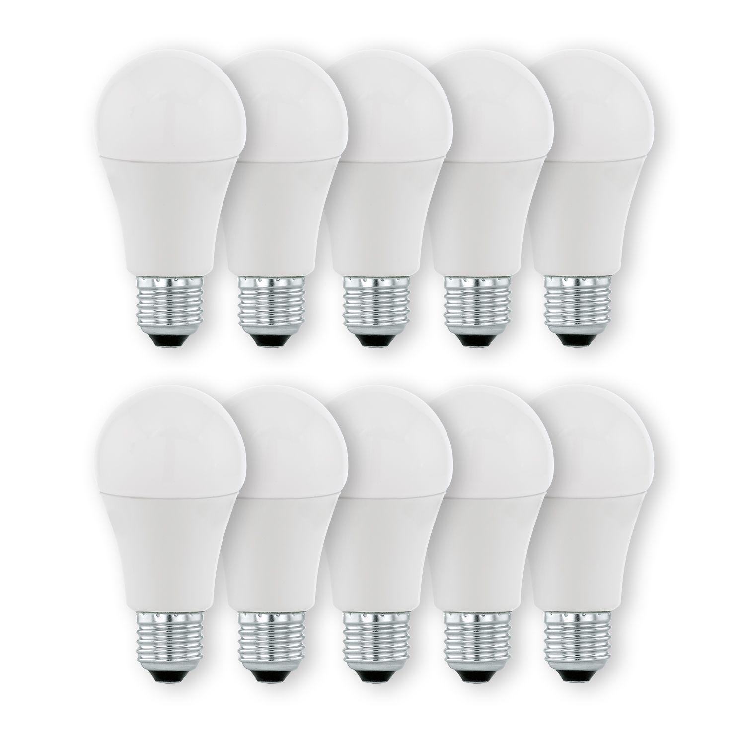 Pack de 10 Ampolletas LED E-27 12W Calido-0