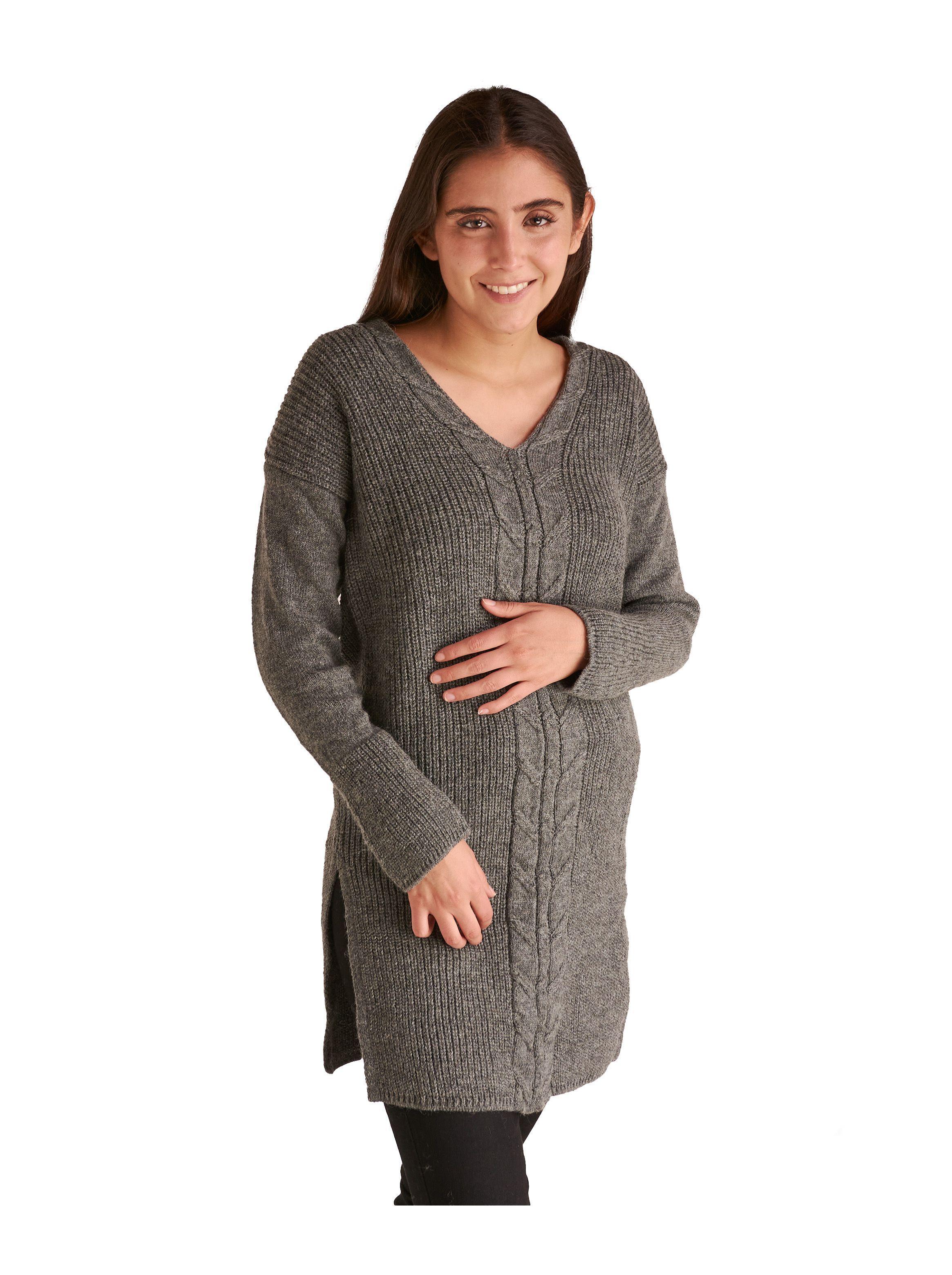 Sweater Largo escote V. Tajalí Laterales.-0