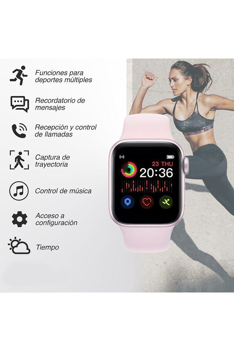 Smartwatch Reloj Inteligente T500 Rosado-1