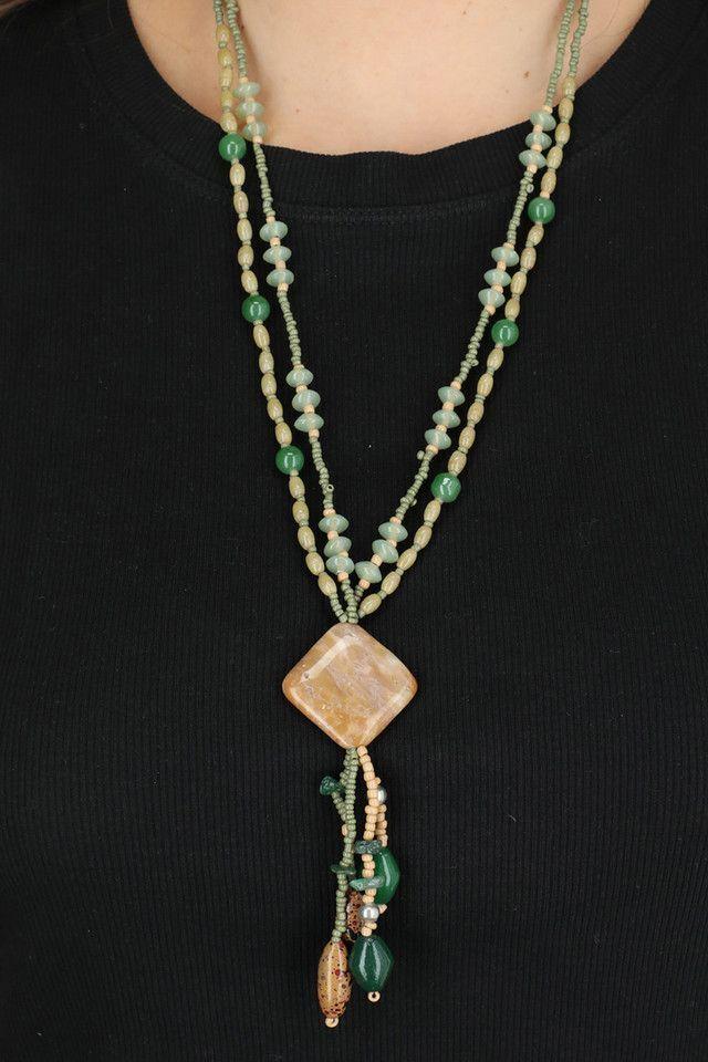 Collar Largo Verde Forest Humana-1