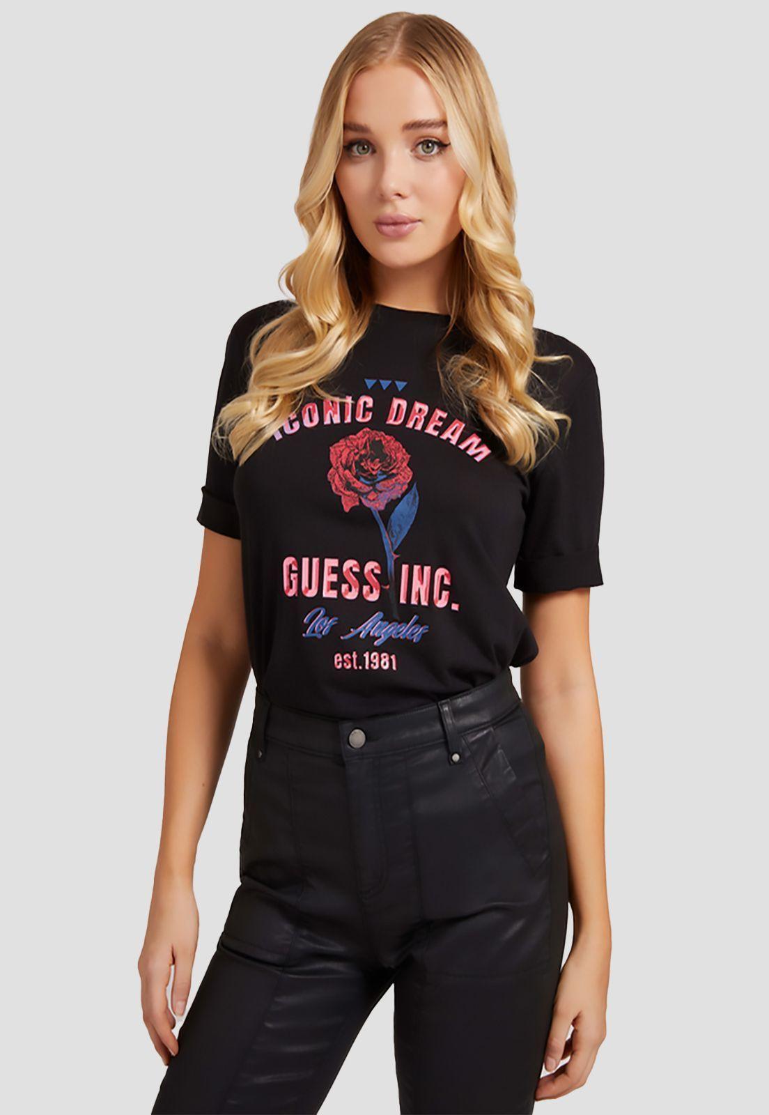 Polera Guess Ss Cn Danielle Tee Jblk Negro-0