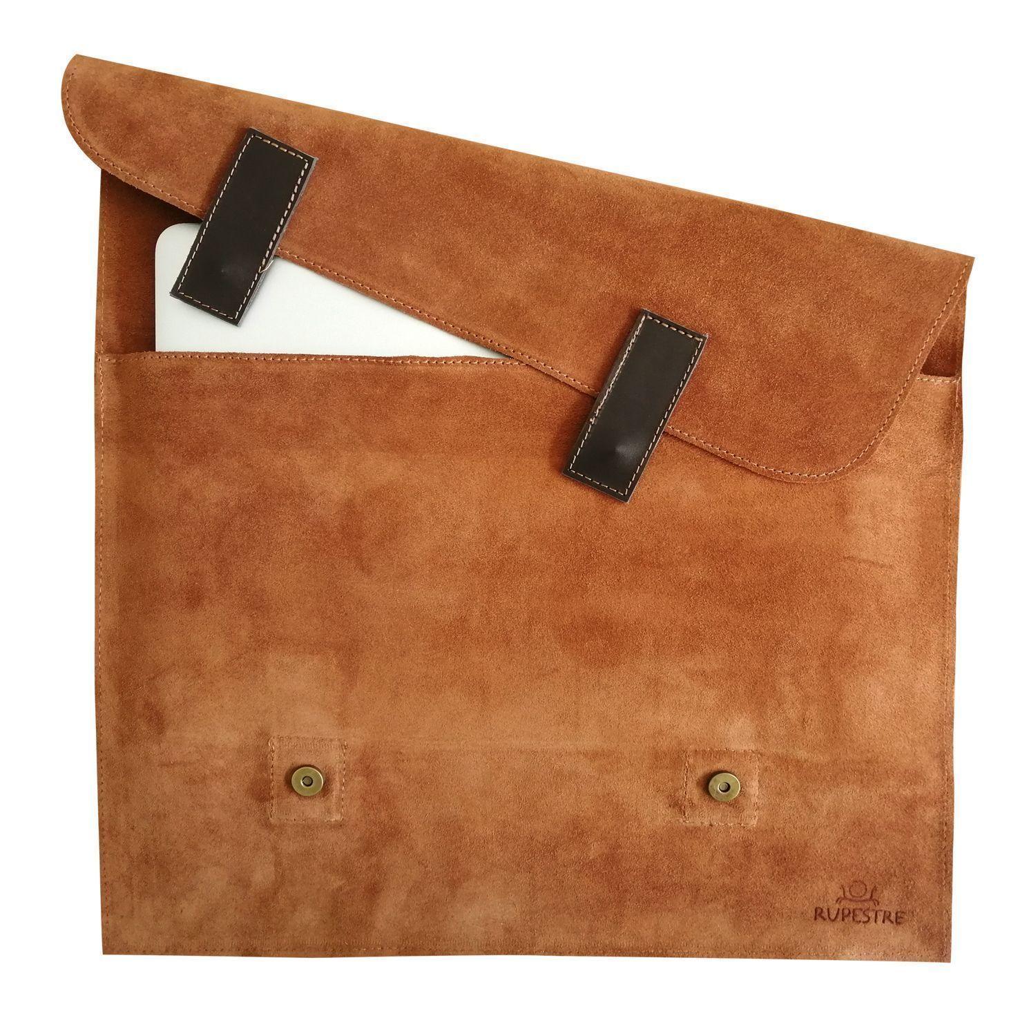 Funda de Cuero Notebook 15'' - Habano-2