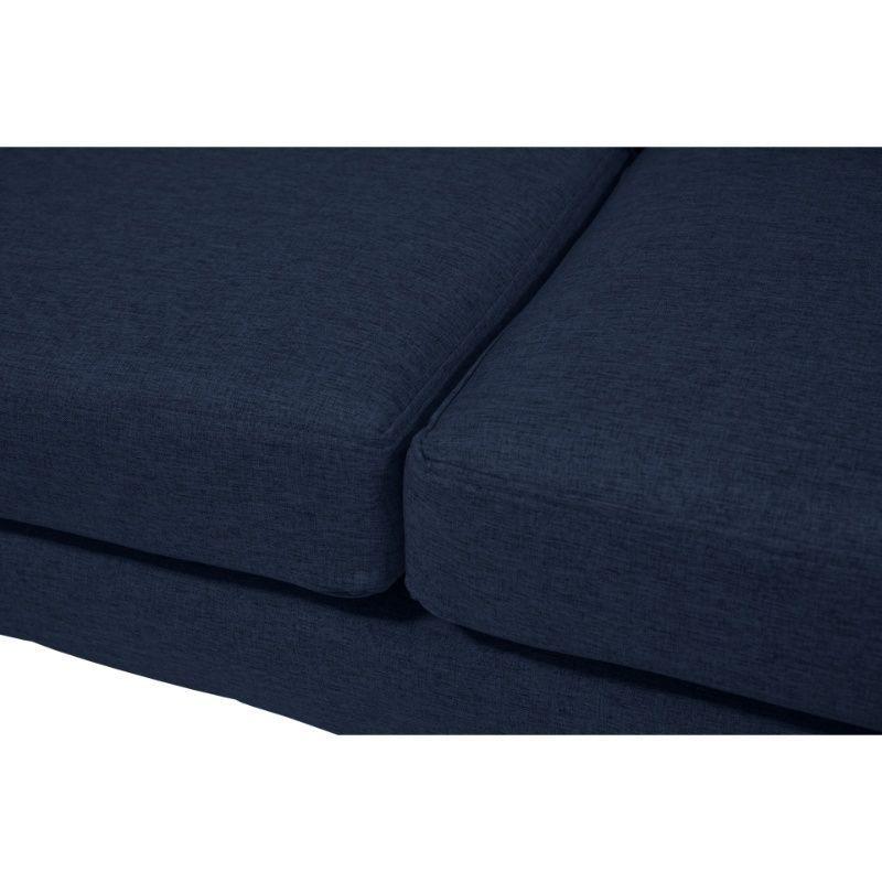 Sofá Lenora Chenille Tipo Lino Azul 3 Cuerpos-3