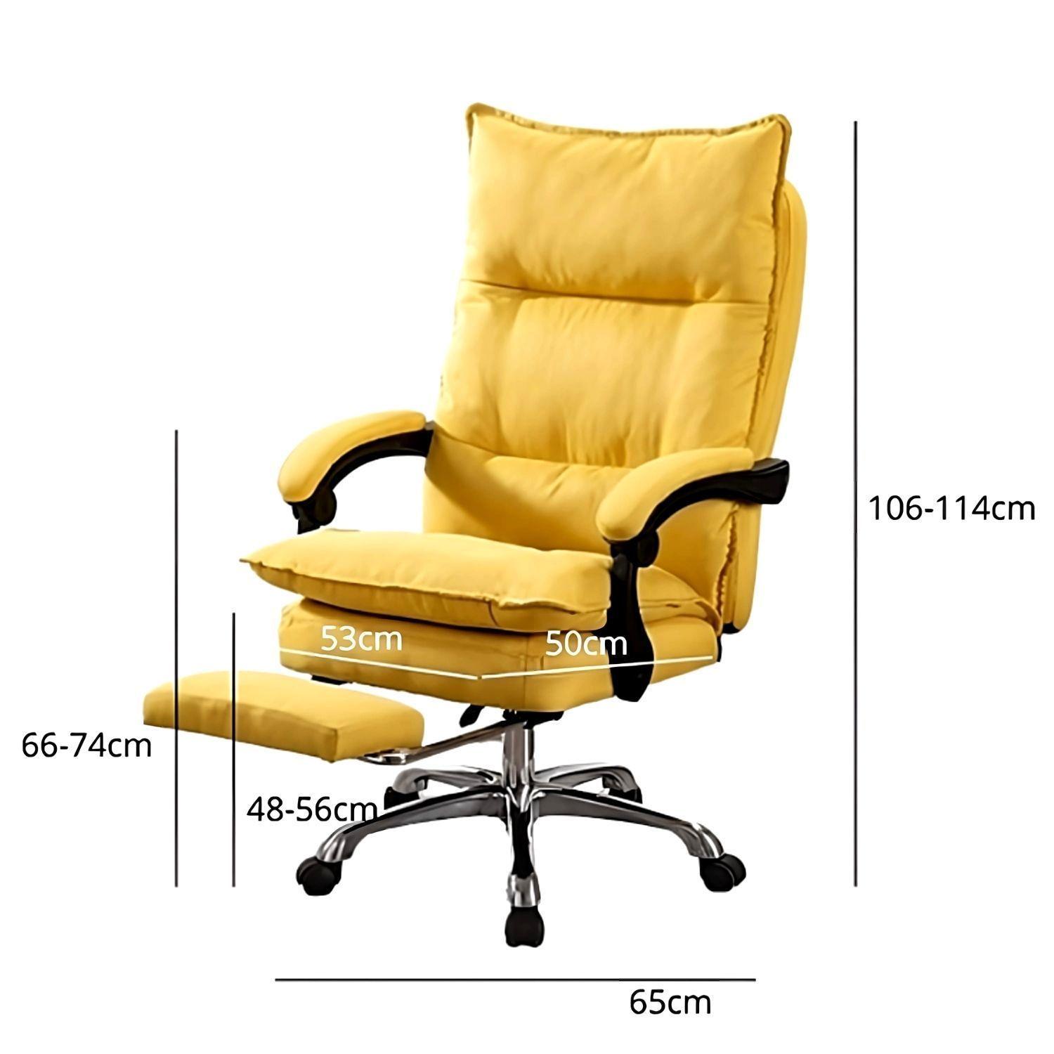 Silla Jefe De Tela Oficina Con Reposapiés-4