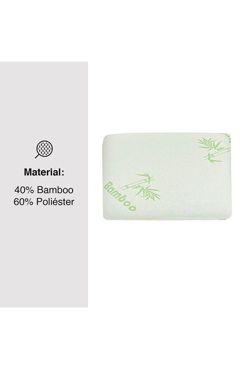 Almohada Viscoelástica Bamboo 60x40 cm Blanco-3