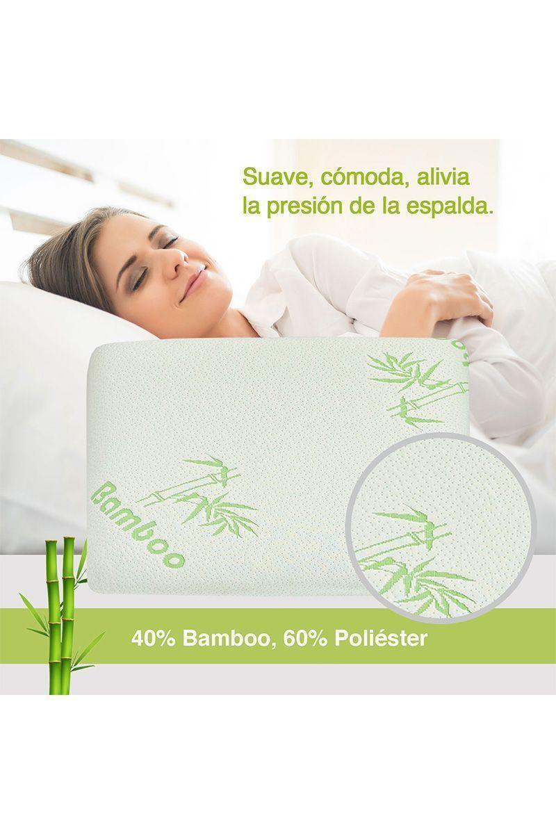 Almohada Viscoelástica Bamboo 60x40 cm Blanco-1
