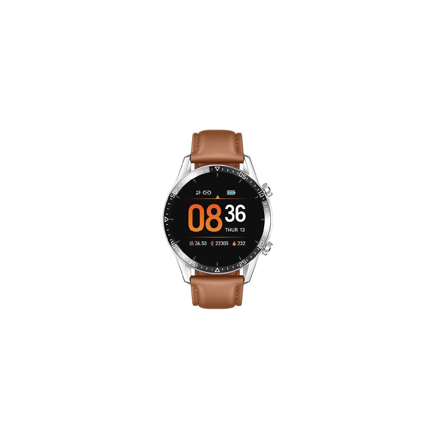 Reloj Inteligente tipo Análogo Smartwatch Bluetooth 4.0 Cafe-0