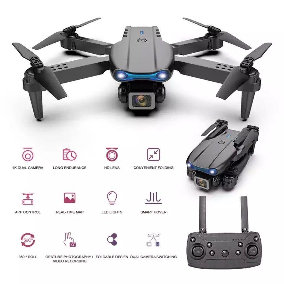 Dron Doble Cámara 4k Wifi Plegable Bolso Recargable Via Usb-2