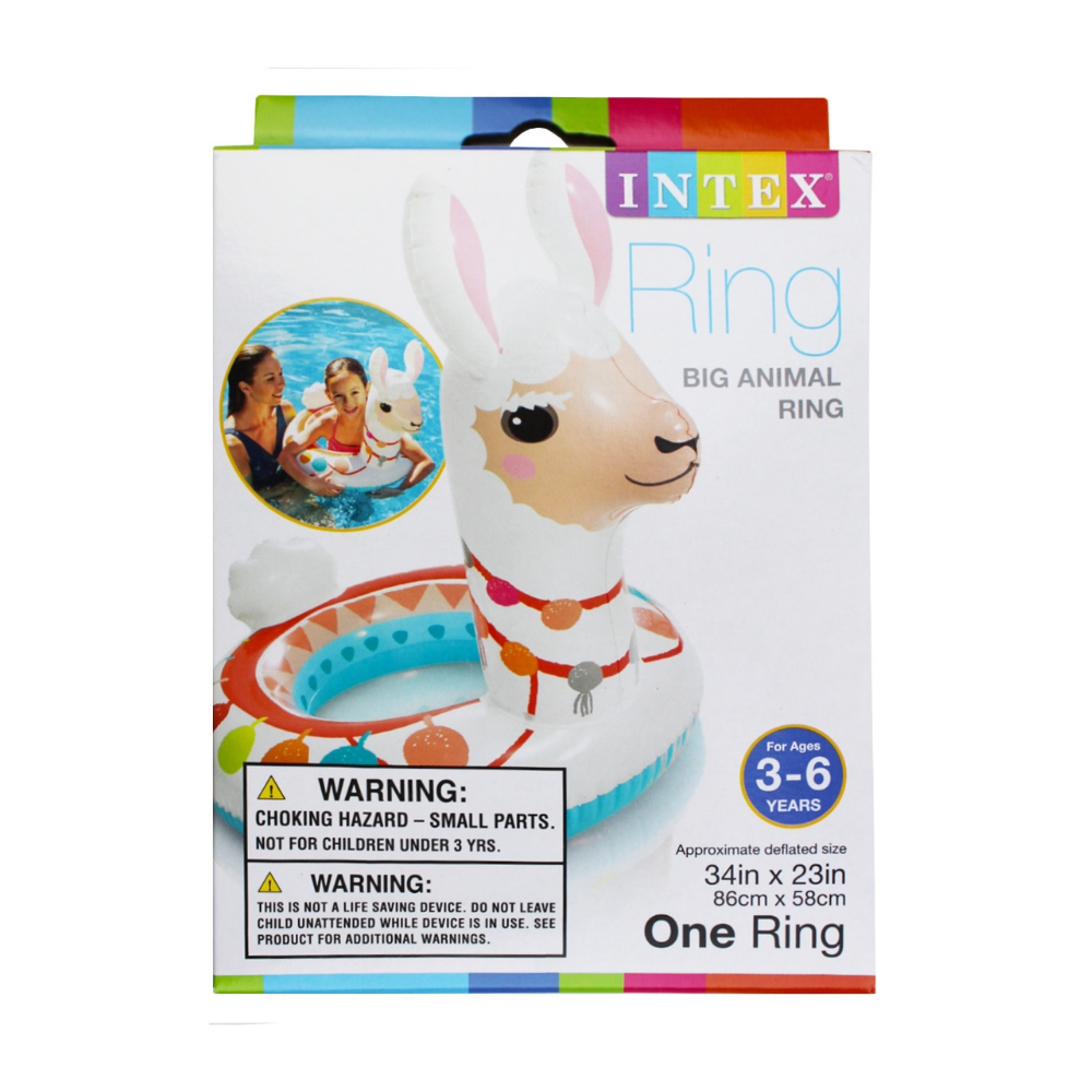 Flotador Inflable Llama 58 Cm Big Animal Ring-2