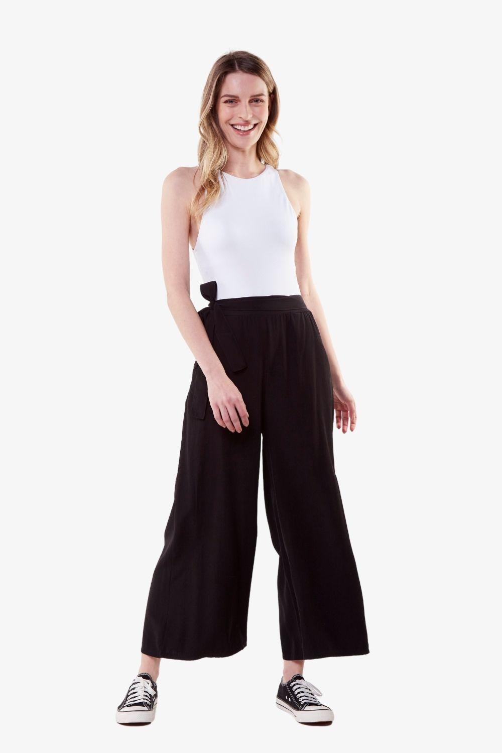 Pantalón Greta Midi Negro-0