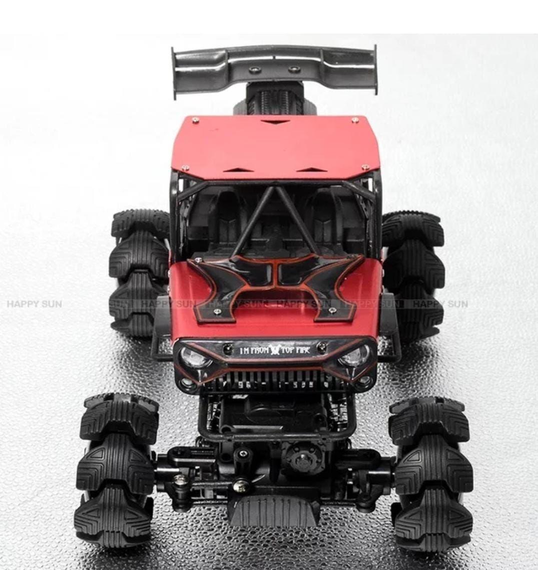 Auto Control Remoto 2,4 Ghz  4x4 Metálico, Spray 1:14, Rojo-6