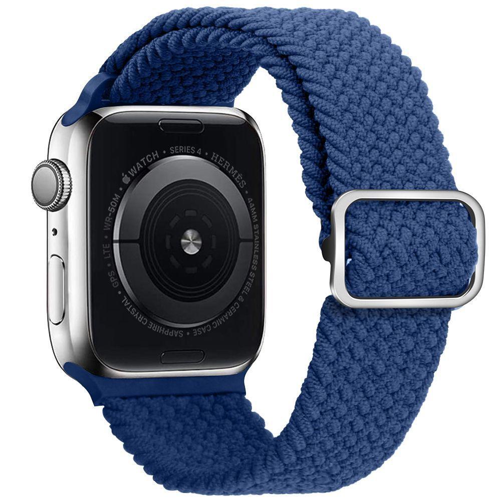 Correa Trenzada Compatible Iwatch Apple Watch Azul 42-44-45MM-0