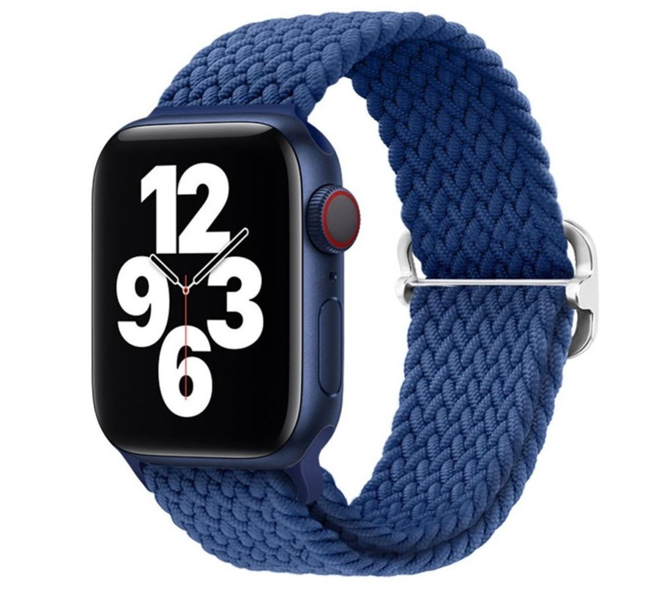 Correa Trenzada Compatible Iwatch Apple Watch Azul 42-44-45MM-1