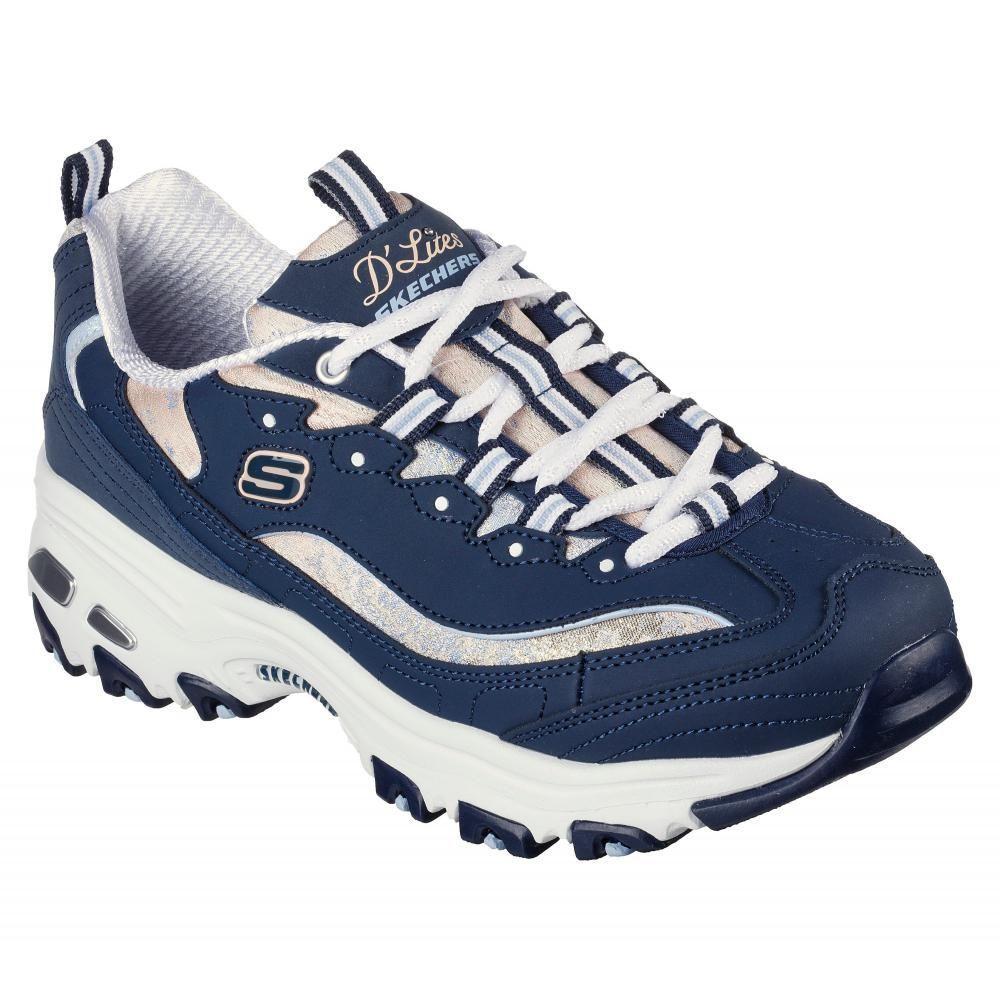 Zapatilla Mujer D'Lites Azul Skechers-0