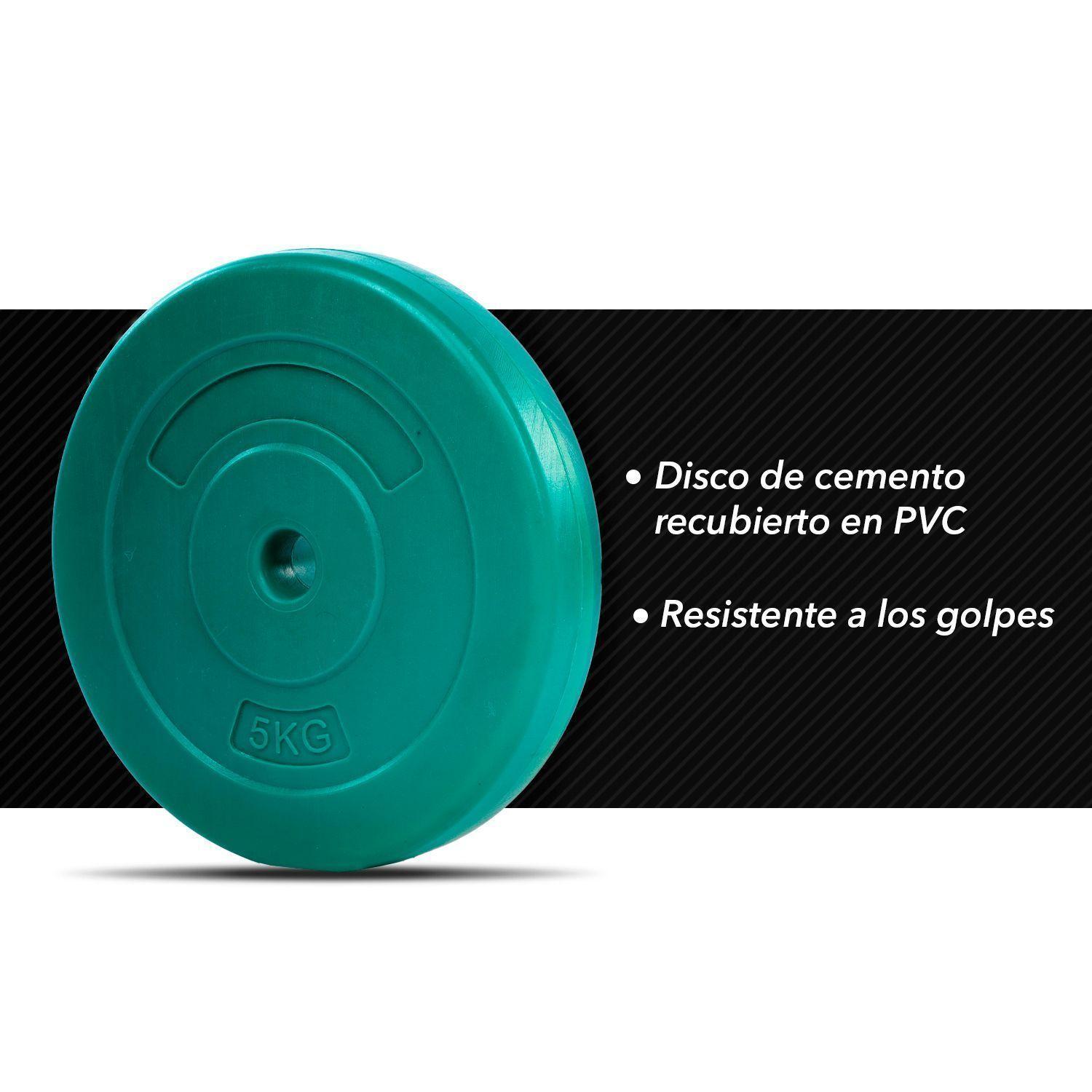 Disco de Cemento 5 Kg para Barra PVC Verde-4