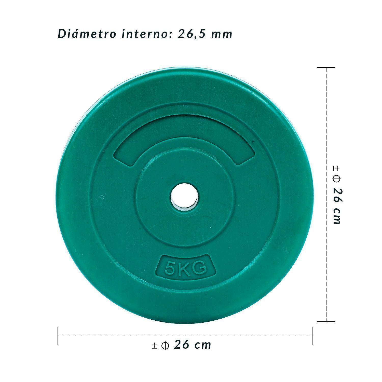 Disco de Cemento 5 Kg para Barra PVC Verde-2