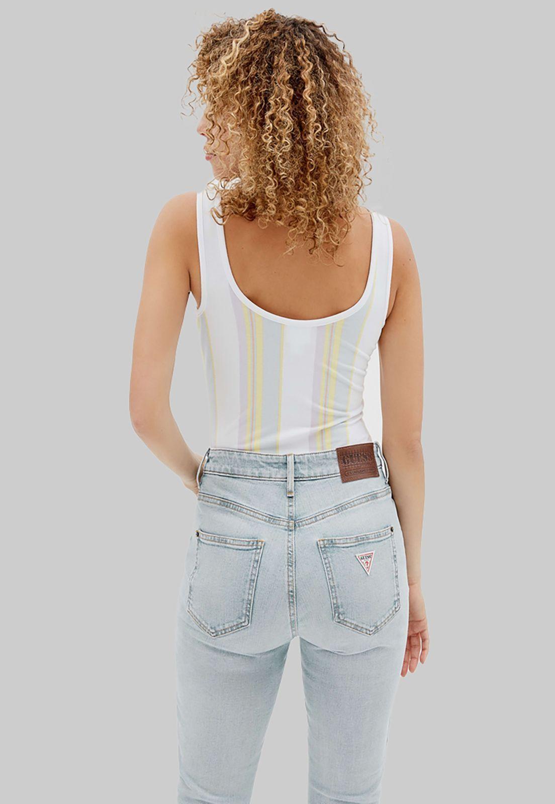 Polera Go Brea Yarn Dye Bodysuit Multicolor Guess-3