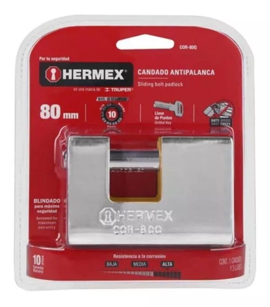 Candado Antipalanca 80 Mm Hermex Cor-80q-1