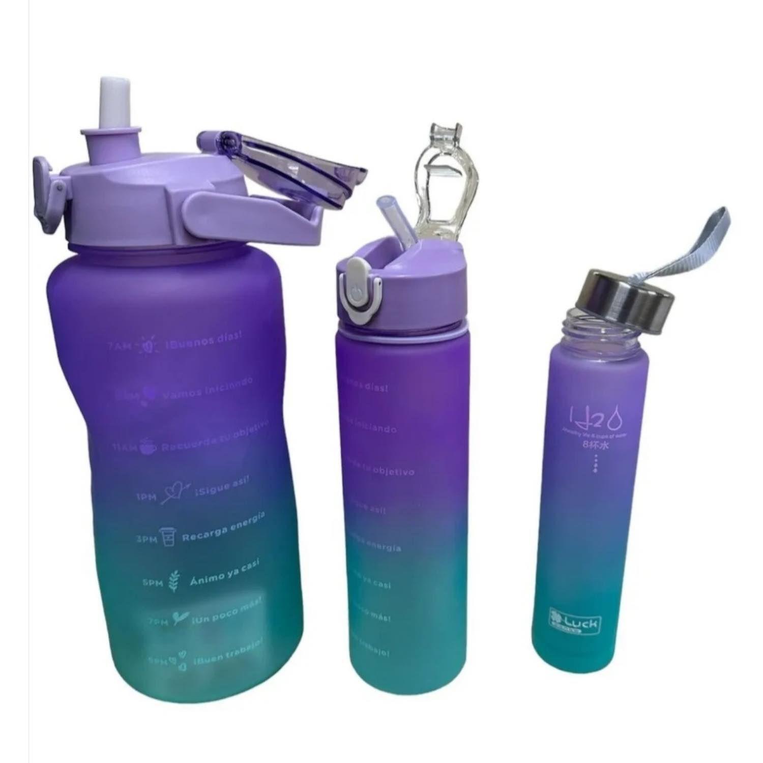 BOTELLA SET 3 EN 1 MOTIVACIONAL 200/900/300 ML-1