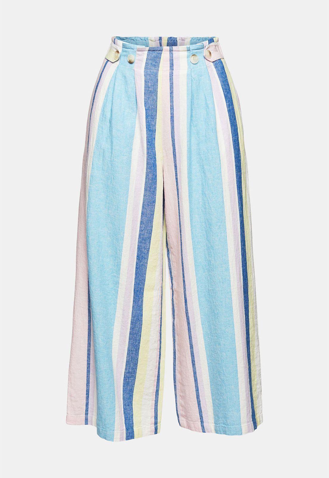 Pantalón Culotte Con Diseño A Rayas Esprit-3