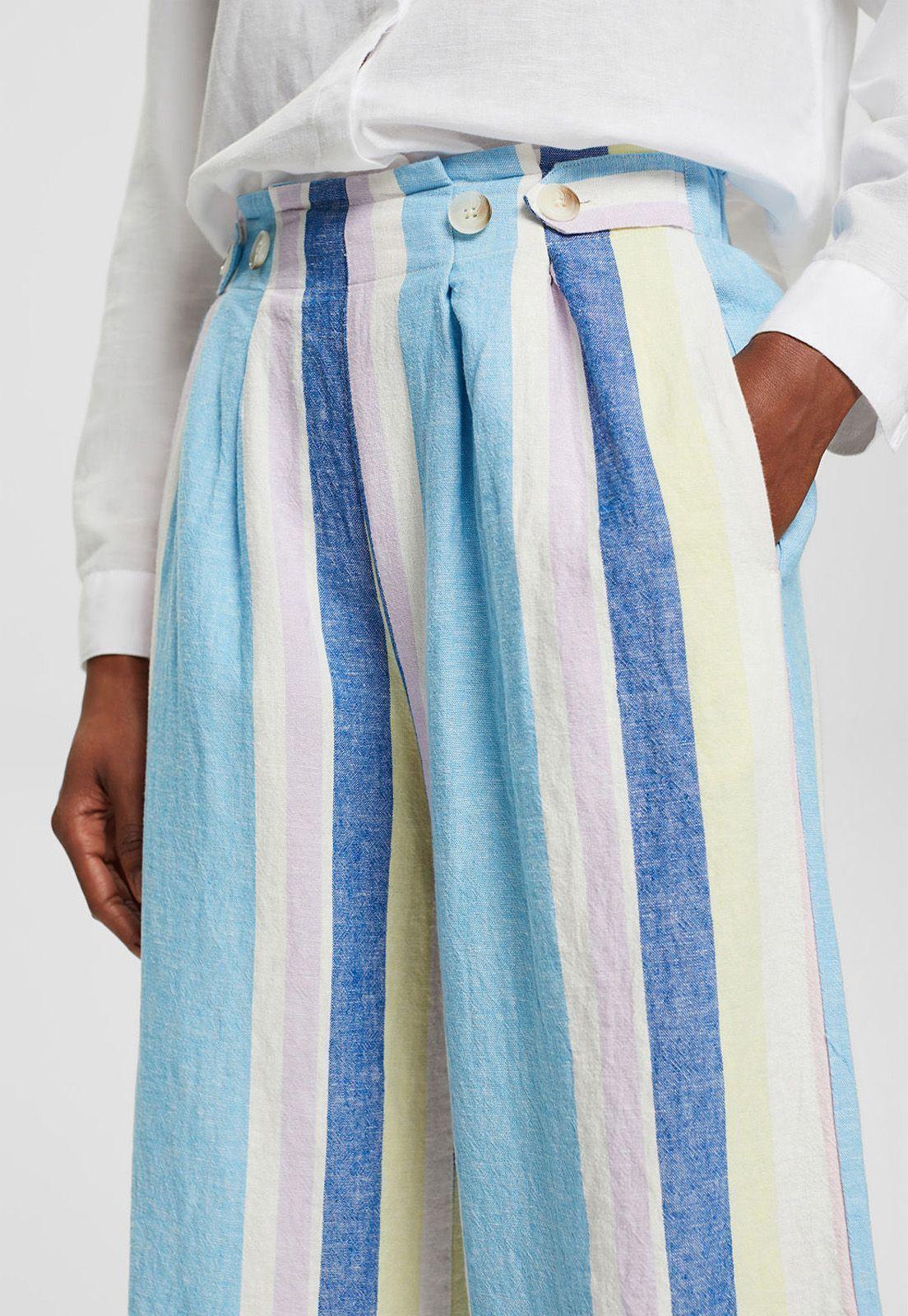 Pantalón Culotte Con Diseño A Rayas Esprit-2