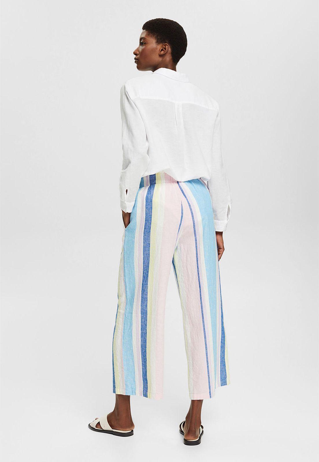 Pantalón Culotte Con Diseño A Rayas Esprit-1