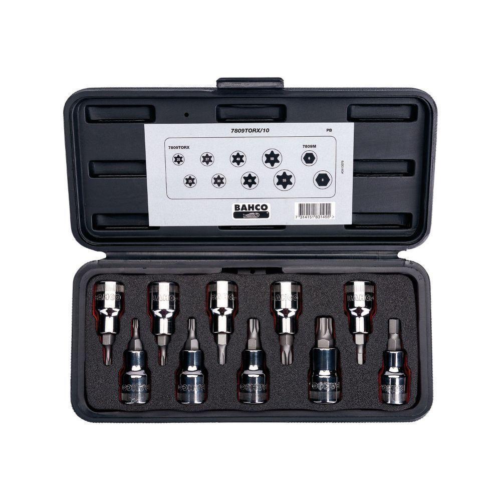 Juego De Dados 1/2" Punta Torx Y Phillips 10 Piezas Bahco-1