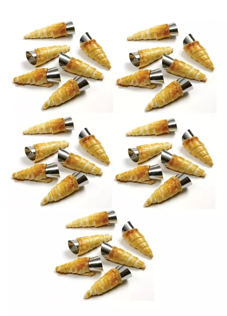 Pack X30 Cono Molde Para Cannoli Cachito Croissant Pan Danes-2