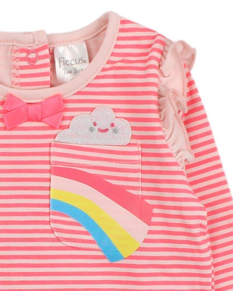Conjunto Cotton Apl. Newborn Ba Rainbow Gym Ficcus-2