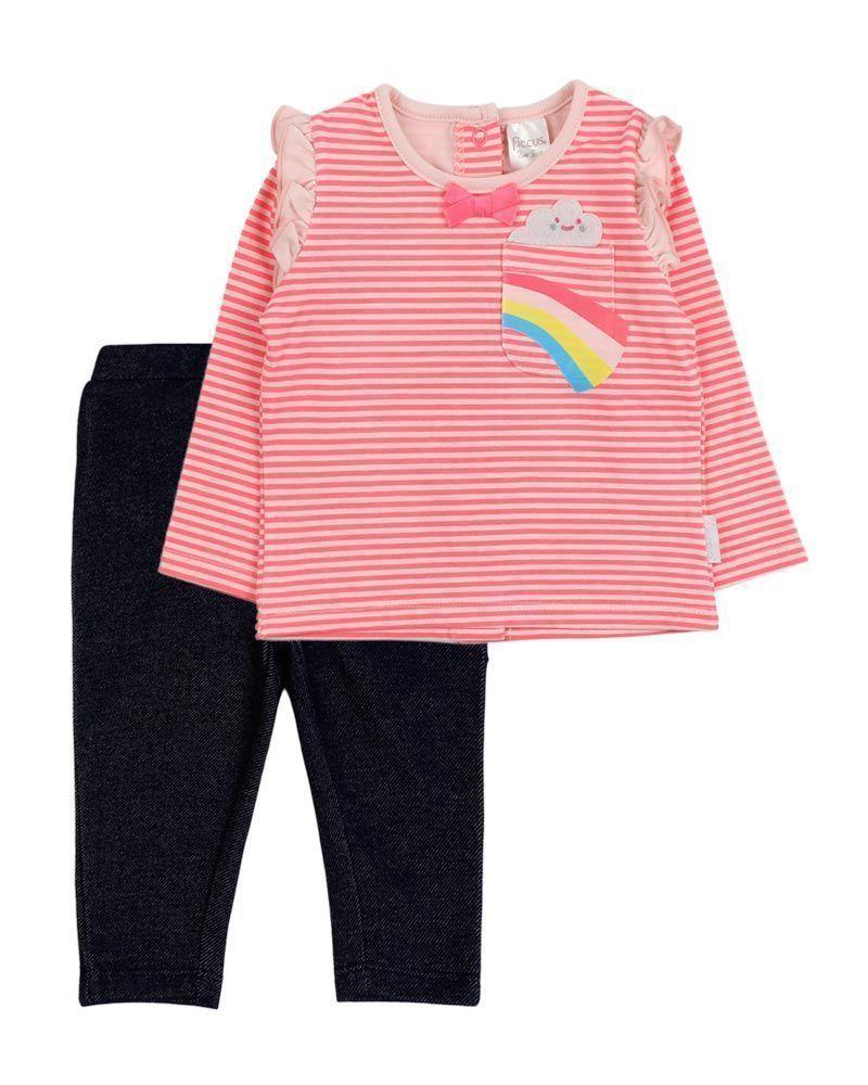 Conjunto Cotton Apl. Newborn Ba Rainbow Gym Ficcus-0