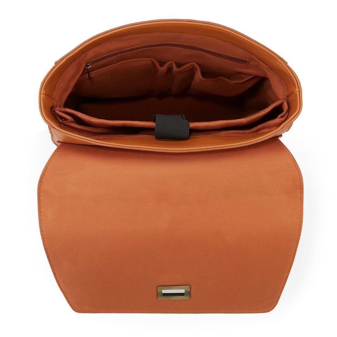 Ecosusi - Mochila BASIC de cuero vegano para laptop 14" - camel-3