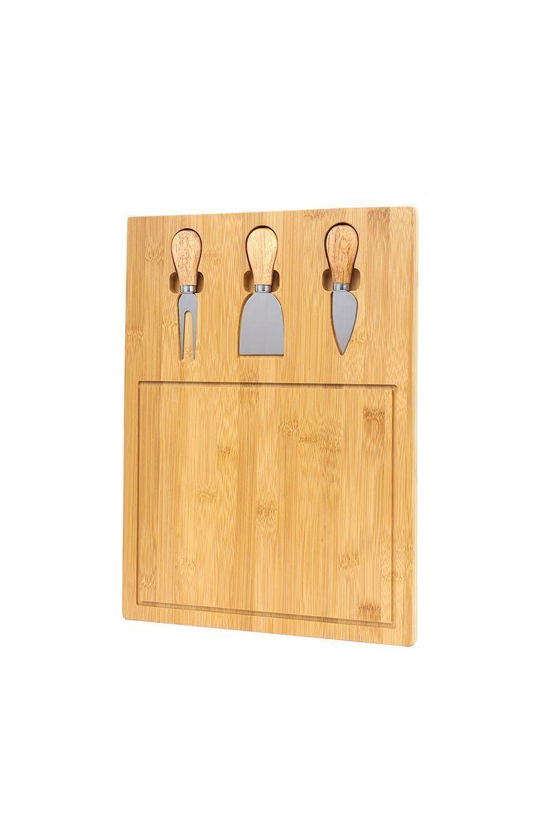 Tabla de Quesos Rectangular L con Utensilios Beige-3