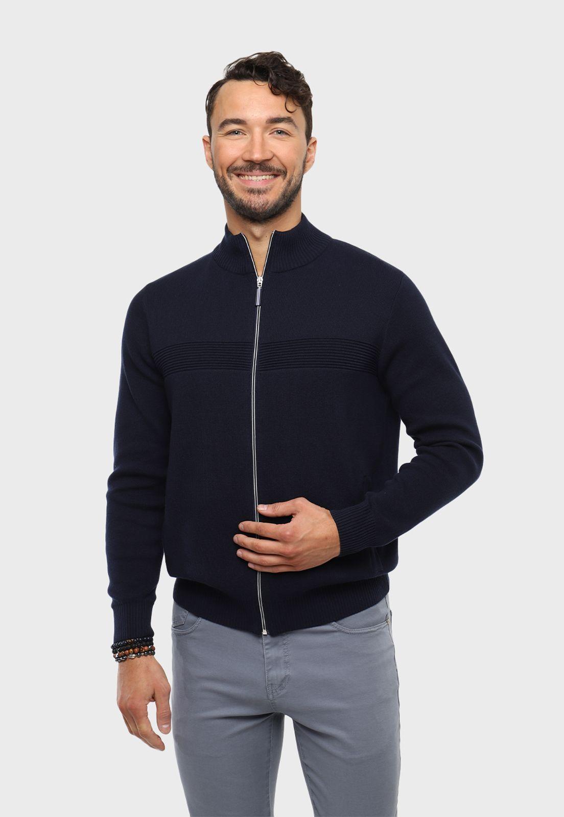 Sweater Texturado Full Zipper Arrow-0