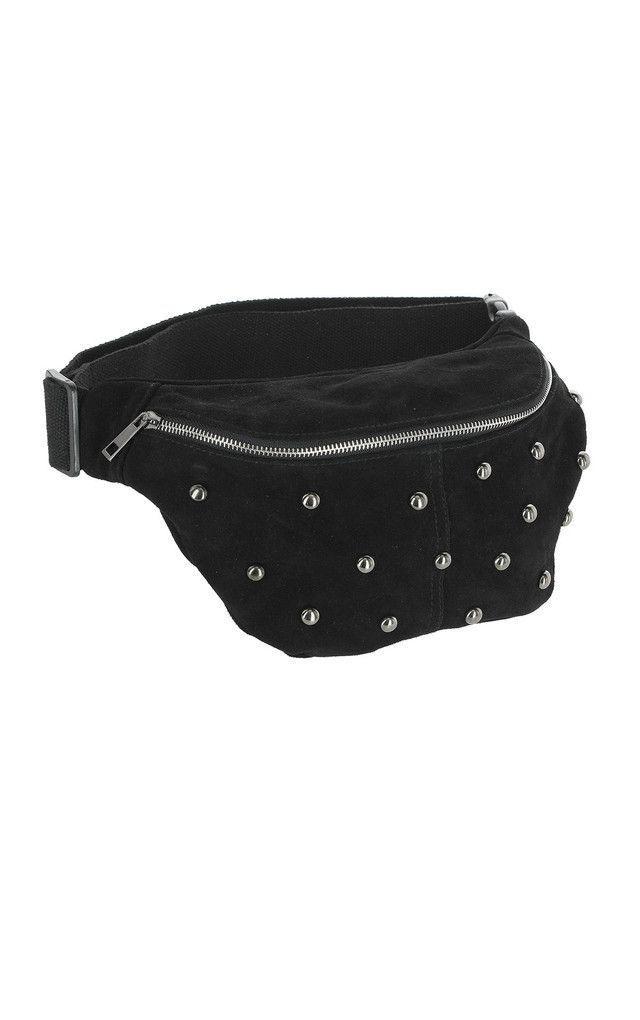 Cartera Banano Tachas Negro Humana-1