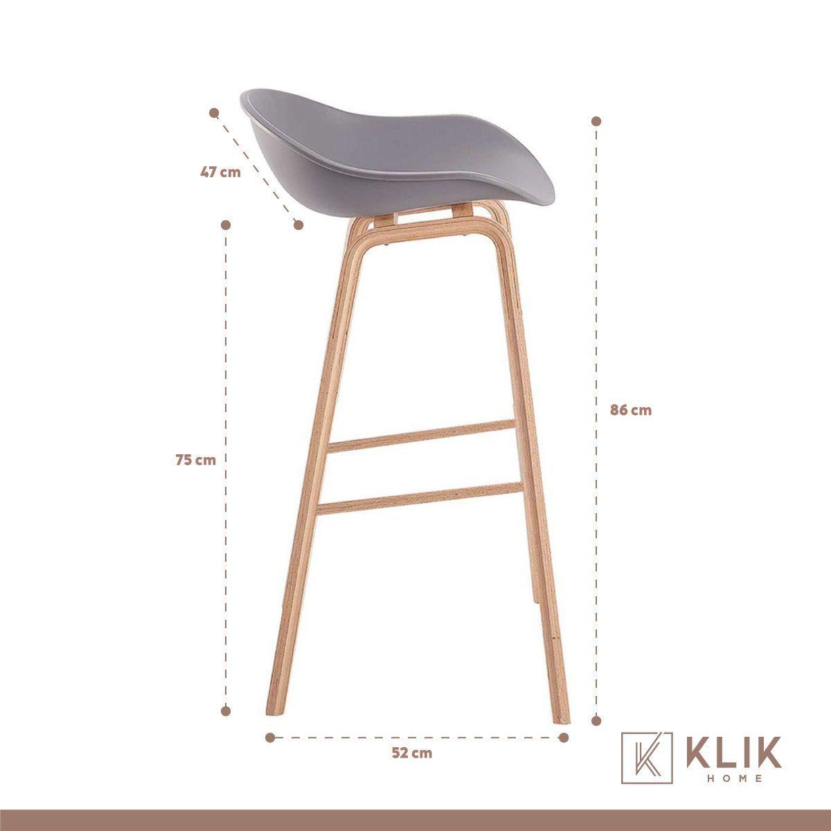 Taburete Nordic - Gris-5